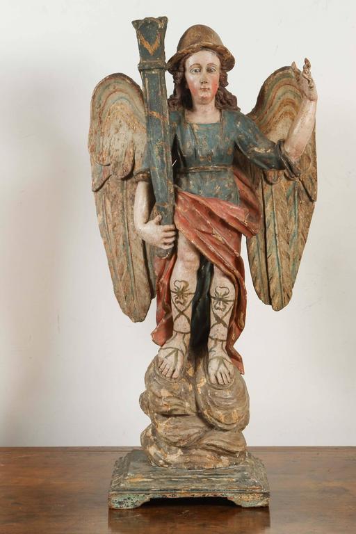 Large, 18th Century Angel Candlesticks