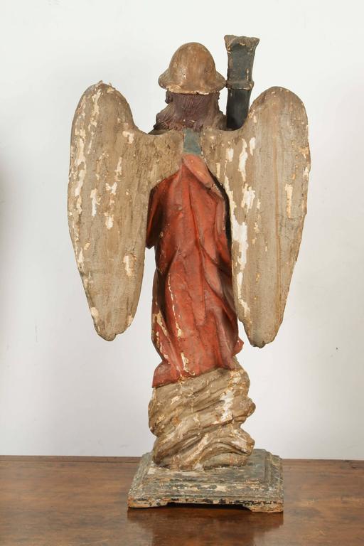 Large, 18th Century Angel Candlesticks