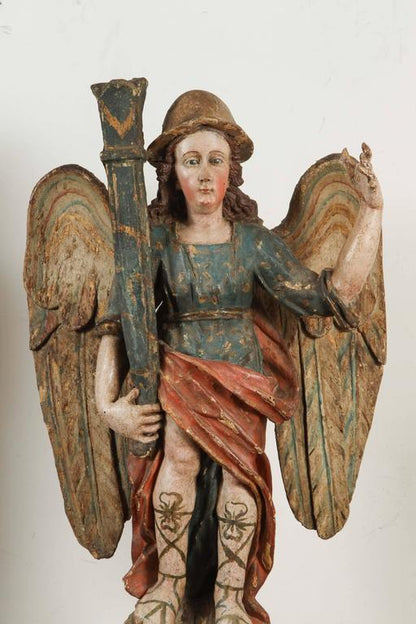 Large, 18th Century Angel Candlesticks