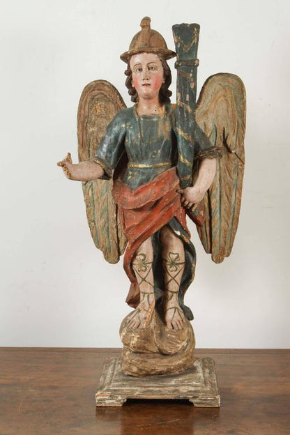 Large, 18th Century Angel Candlesticks