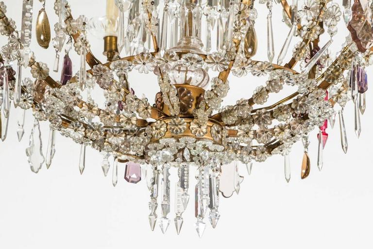 1900's, Cut Crystal, Sicilian Chandelier