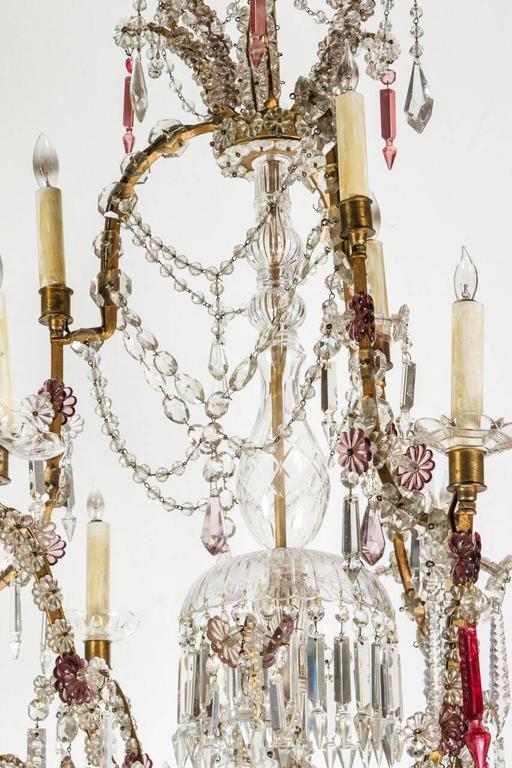 1900's, Cut Crystal, Sicilian Chandelier