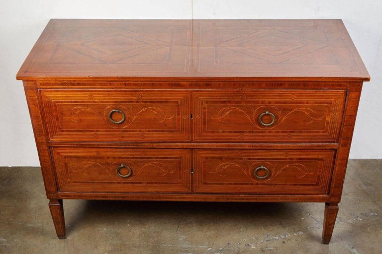 Outstanding, Mid-19th Century, Italian Inlaid Commode