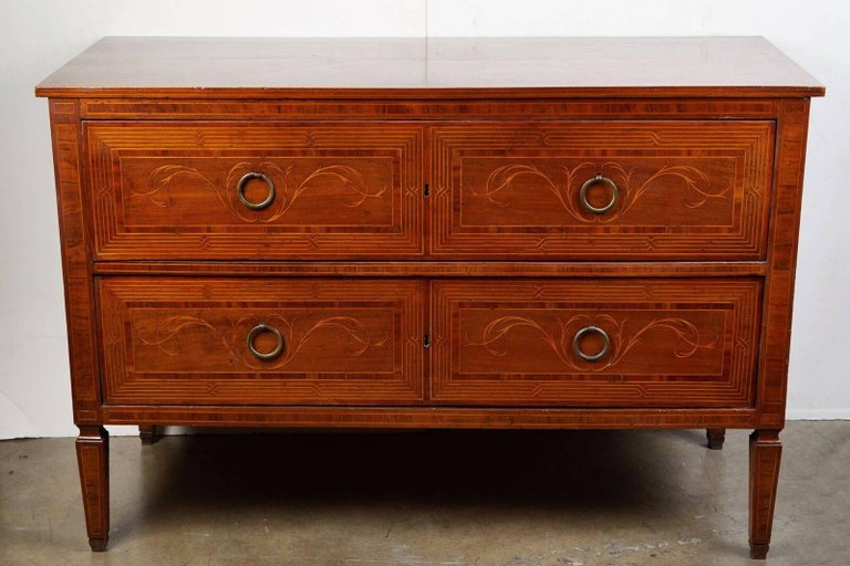 Outstanding, Mid-19th Century, Italian Inlaid Commode