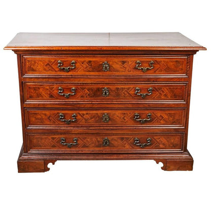 19th Century Grand, Florentine Commode with Geometric Inlay