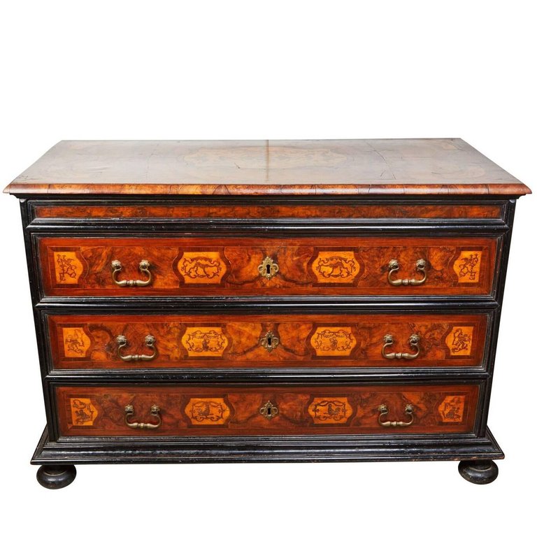 Fabulous, Orientalist, Inlaid Lombardi Commode, circa 1830