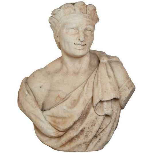 18th Century, Solid Marble Bust of