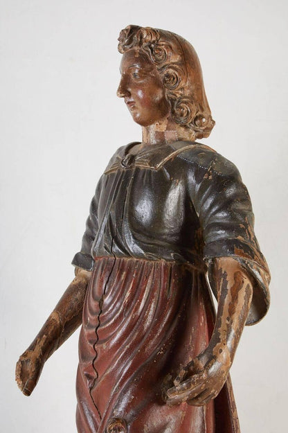 Large, 18th Century, Painted Santos Figure