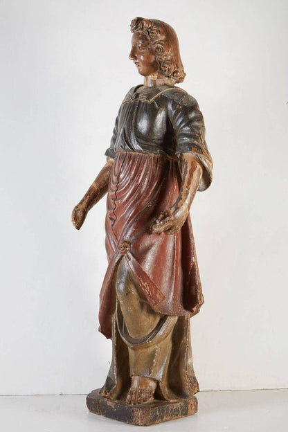 Large, 18th Century, Painted Santos Figure