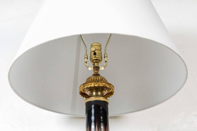 Painted, Parcel Gilt 19th Century Lamps