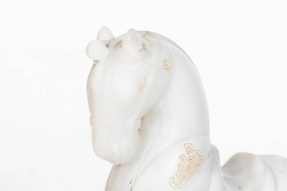 Fine, 19th Century, Han-Style, White Jade Horses