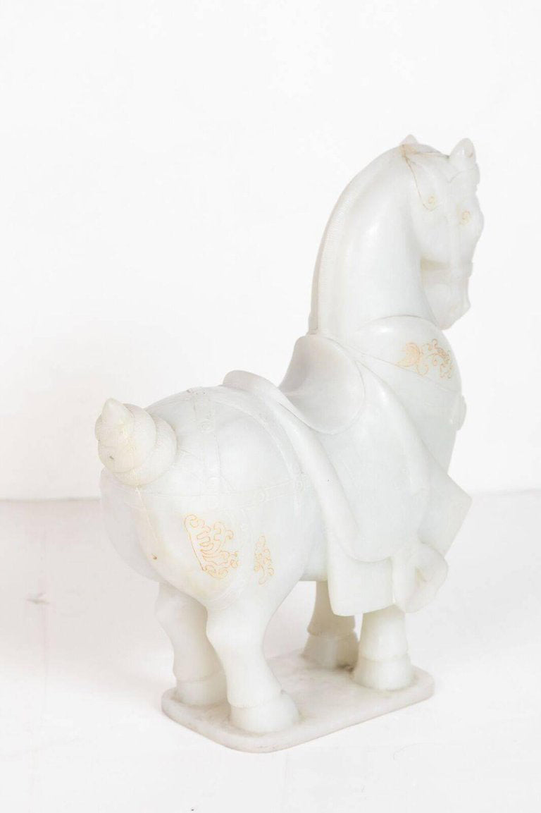 Fine, 19th Century, Han-Style, White Jade Horses