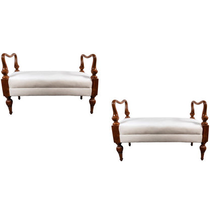 Elegant, Early 1900s Biedermeier Benches