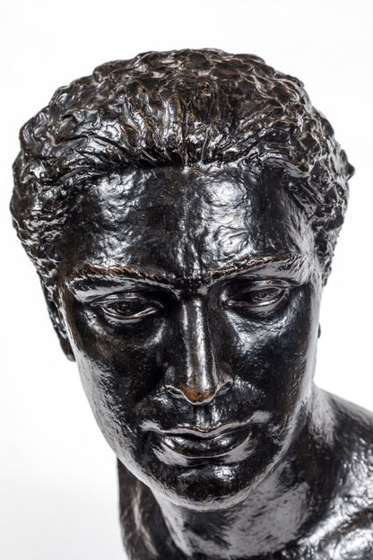 Midcentury Bronze Bust of Man