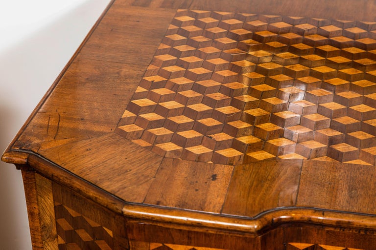 Parquetry Veneered Italian Commode, circa 1800