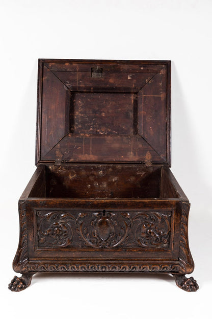 Large, 19th Century, Italian, Wood Coffer