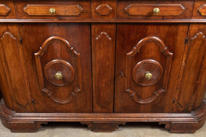 19th Century, Solid Walnut, Paneled, Tuscan Buffet