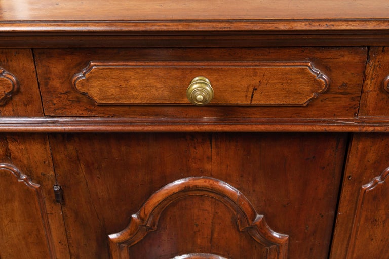 19th Century, Solid Walnut, Paneled, Tuscan Buffet