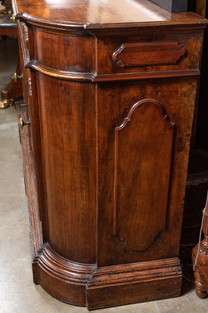 19th Century, Solid Walnut, Paneled, Tuscan Buffet