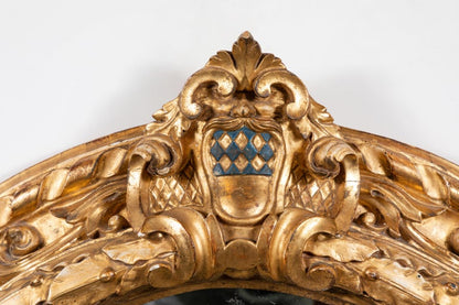 18th Century, Oval, Giltwood Mirror