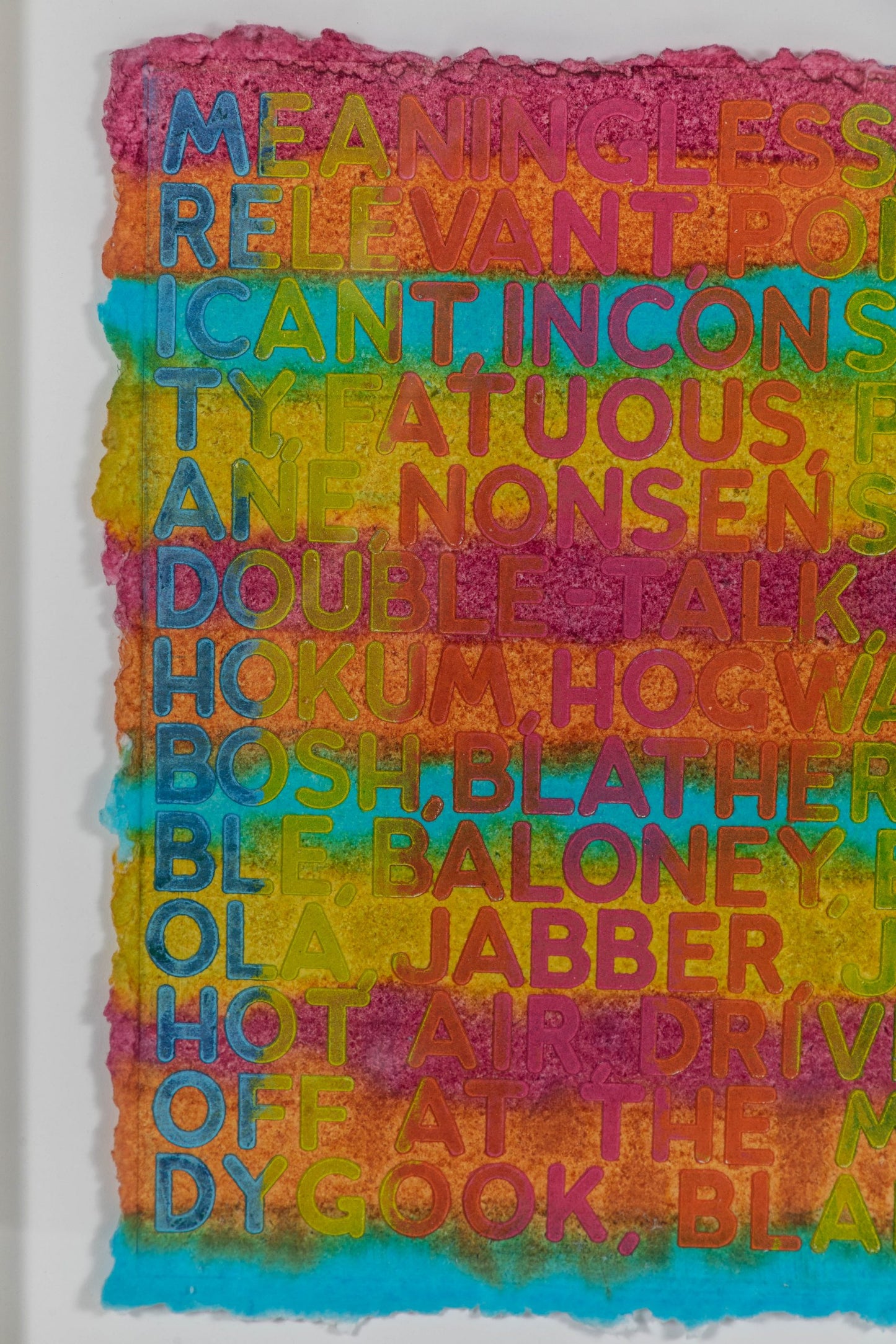 Brightly Colored Monoprint by Mel Bochner