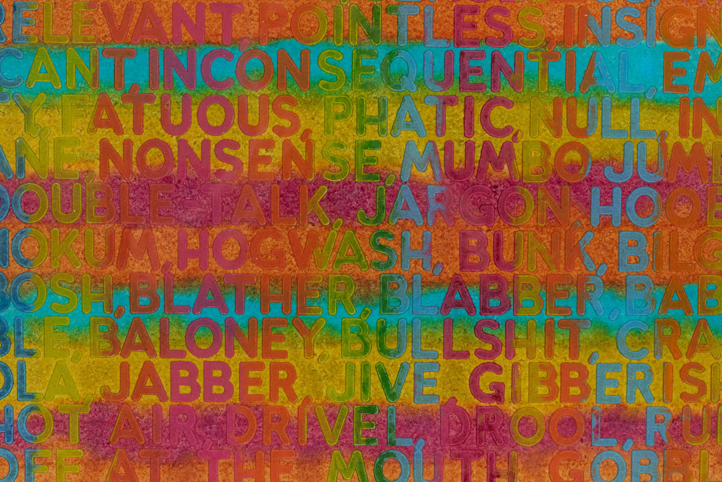 Brightly Colored Monoprint by Mel Bochner