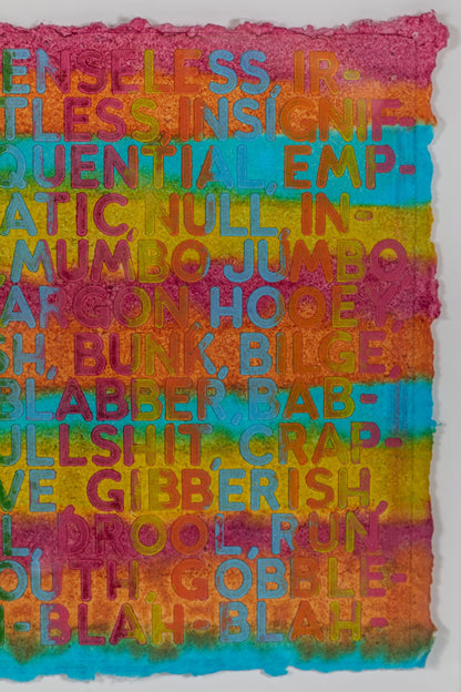 Brightly Colored Monoprint by Mel Bochner