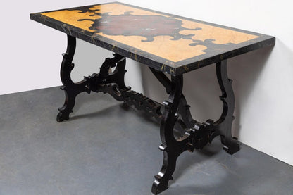 Antique, Faux Marble, Painted Table