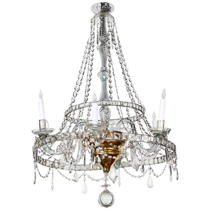 Italian, 1950s, Crystal Chandelier