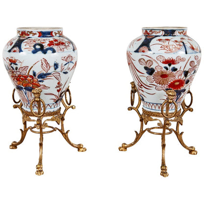 Antique Imari on Period Doré Stands