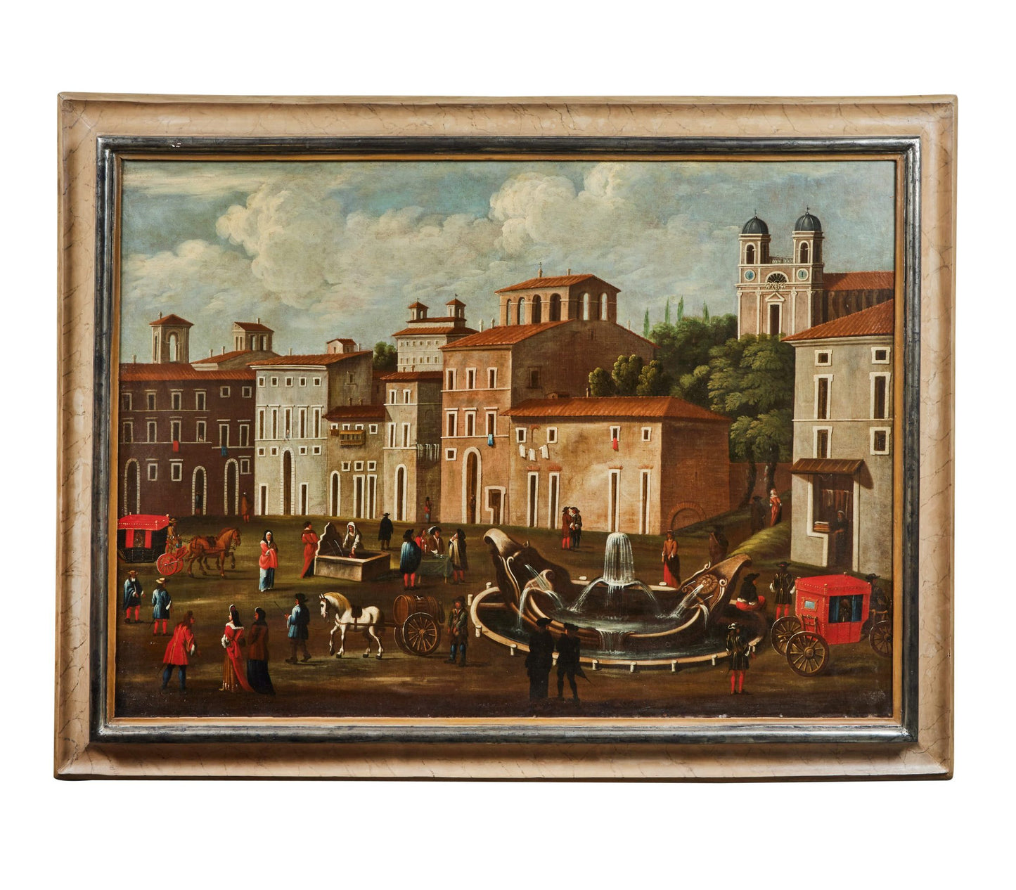 Oil on Panel Piazza di Spagna