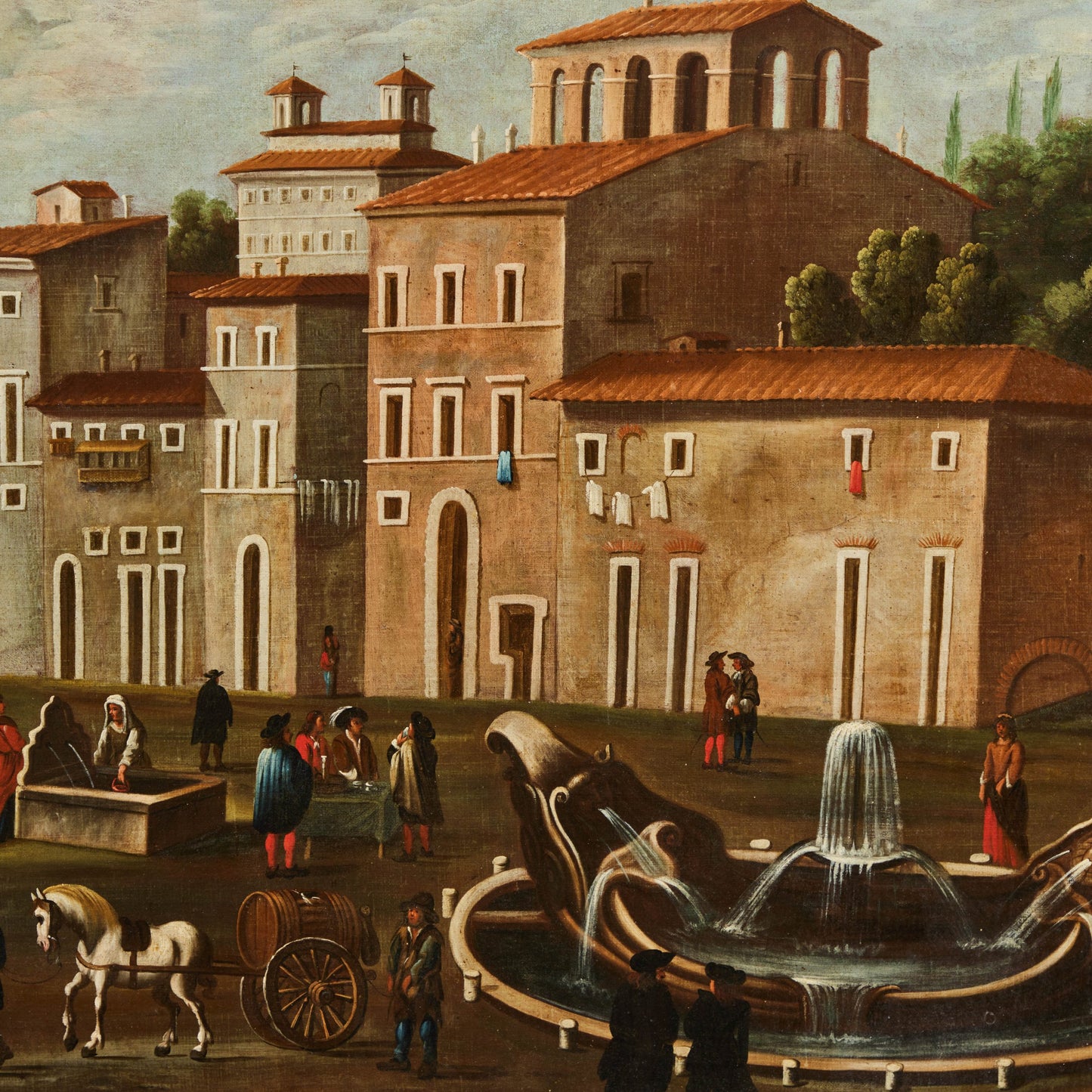 Oil on Panel Piazza di Spagna