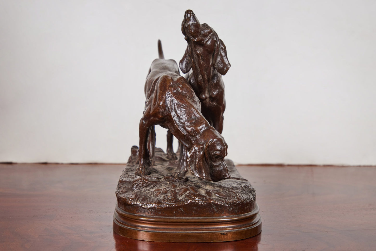 Signed, Bronze Hound Sculpture