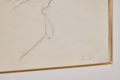 Antique, Pencil Portrait of a Woman