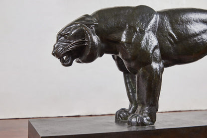 Signed, Cast Bronze Tiger