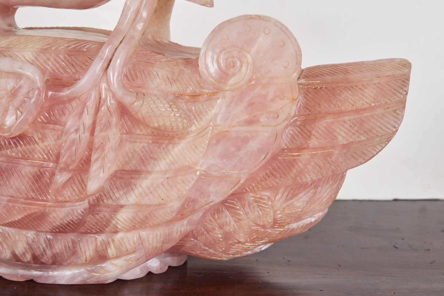 Solid Rose Quartz Bird Sculptures