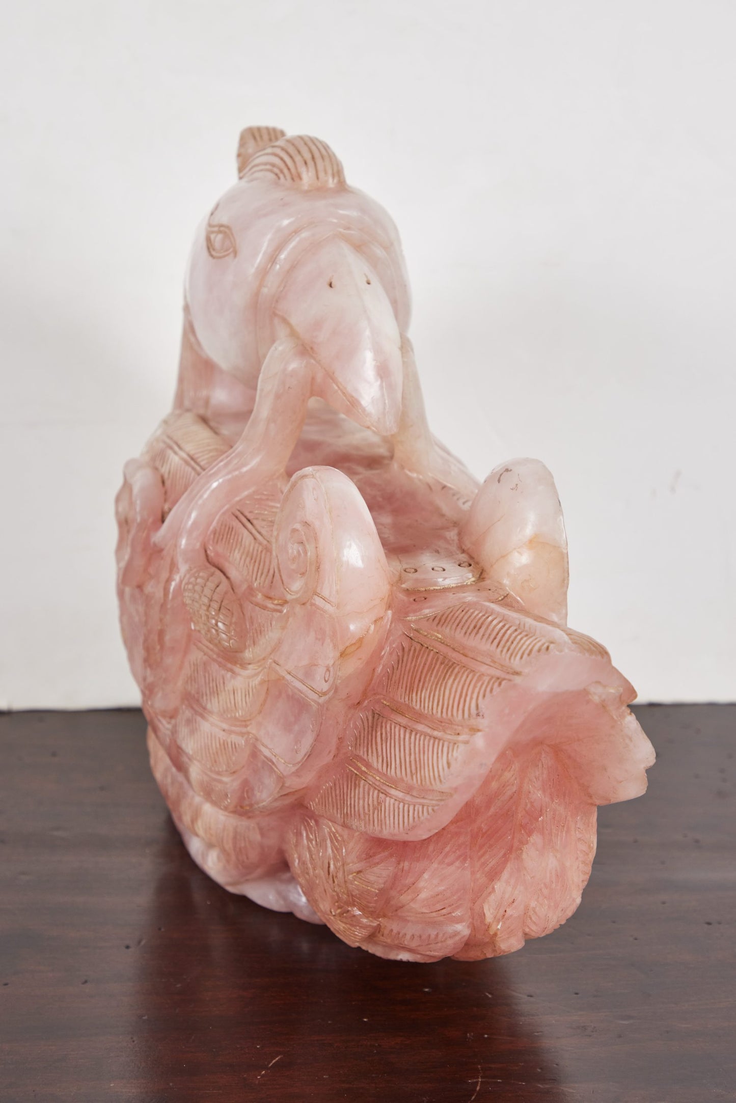 Solid Rose Quartz Bird Sculptures