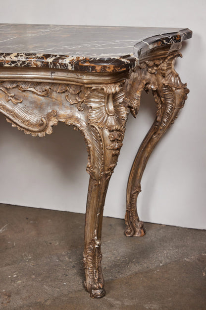 18th Century, Italian Giltwood Console