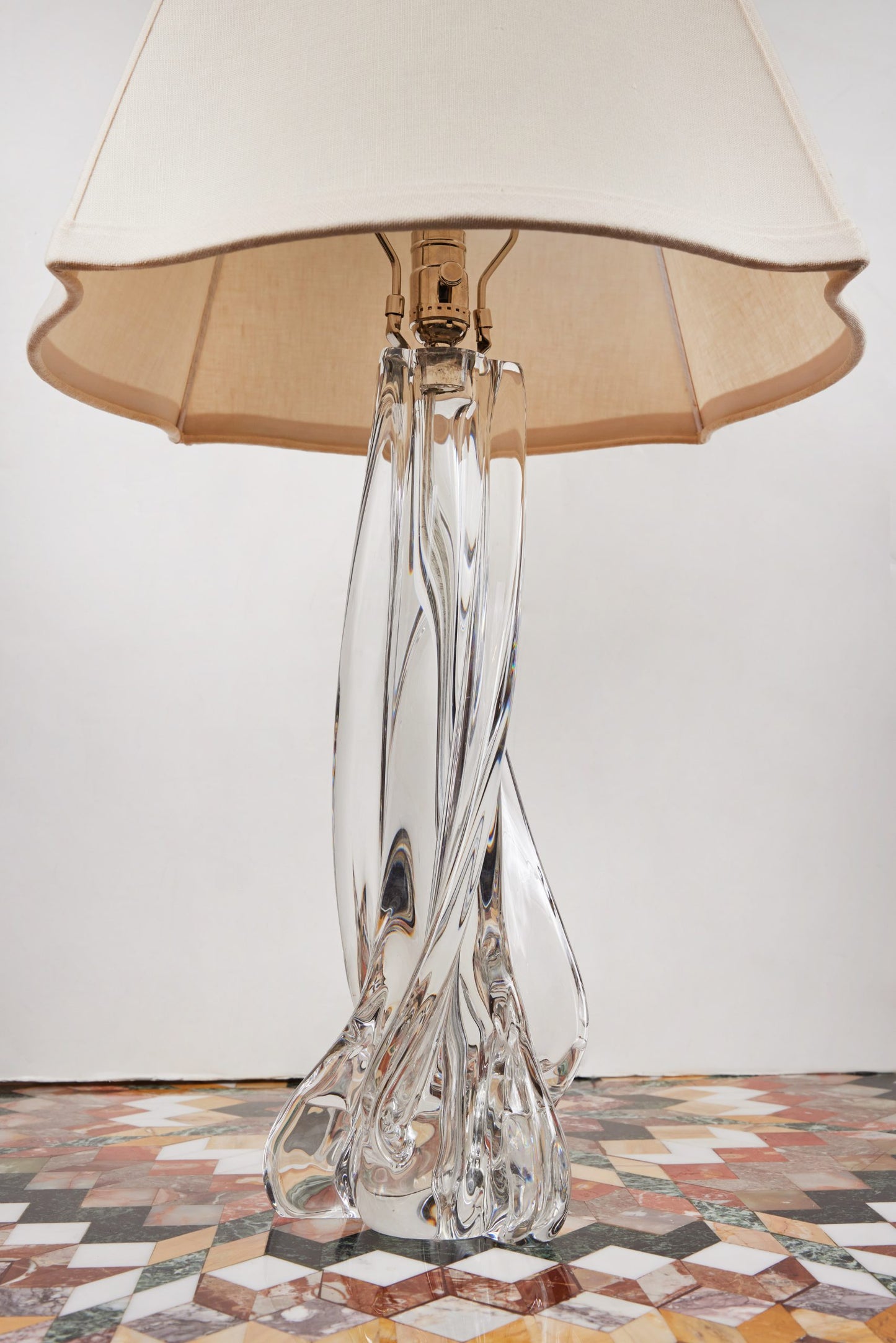 Serpentine, Crystal Table Lamp