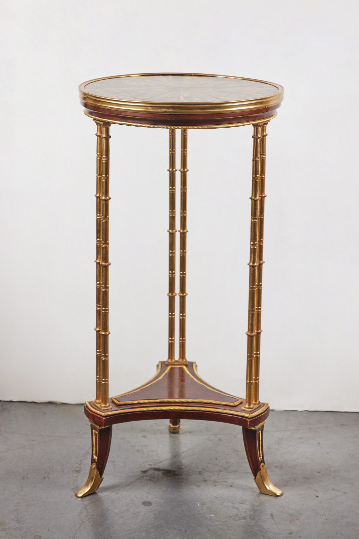 Veneered Side Tables with Tiger's Eye