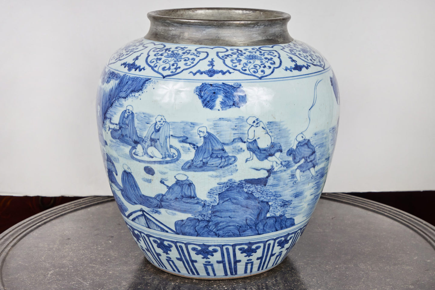 Large, Blue and White Chinese Urn