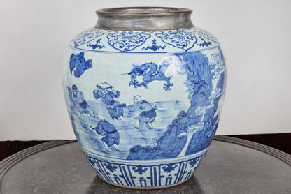 Large, Blue and White Chinese Urn