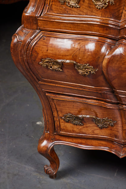 Louis XV Style Walnut and Parquetry Commode