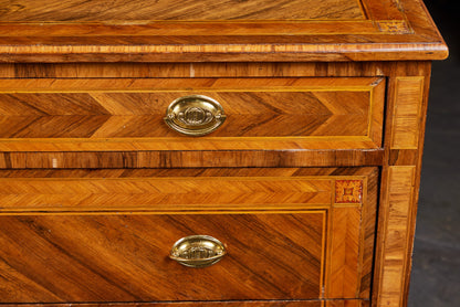 Pair of Walnut and Fruitwood Commodes from Lombardy