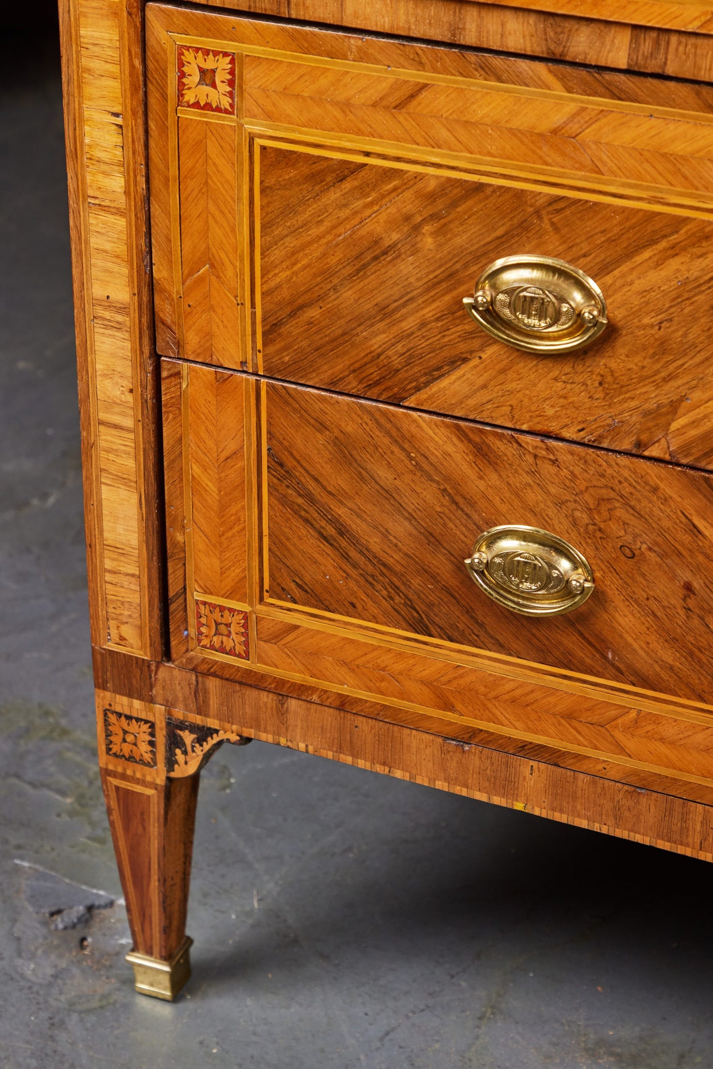 Pair of Walnut and Fruitwood Commodes from Lombardy