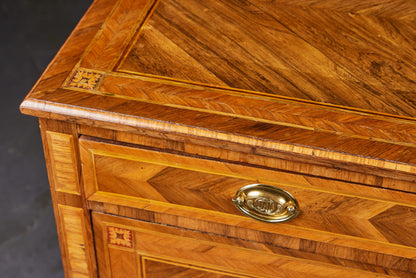 Pair of Walnut and Fruitwood Commodes from Lombardy