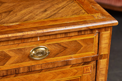 Pair of Walnut and Fruitwood Commodes from Lombardy