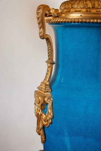 18th c. Porcelain Vase Turned Lamp