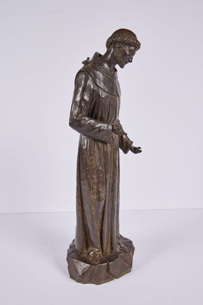 Cast Bronze Statue of St. Francis