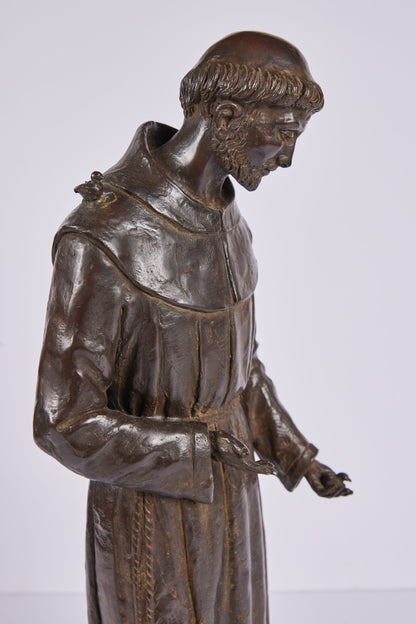 Cast Bronze Statue of St. Francis